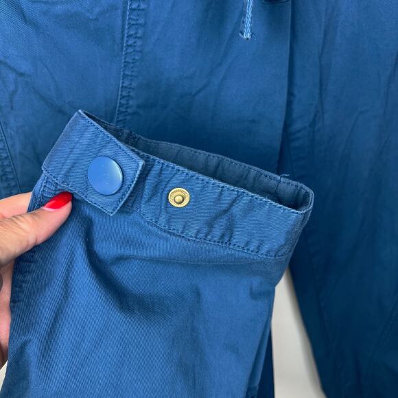 Anthropologie Ellie Embroidered High-Waisted Paperbag Utility Pants Teal Size 0 - Picture 4 of 11